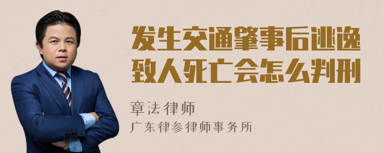 发生交通肇事后逃逸致人死亡会怎么判刑