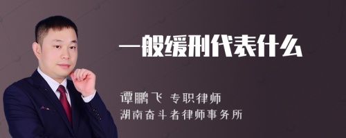 一般缓刑代表什么