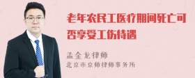 老年农民工医疗期间死亡可否享受工伤待遇