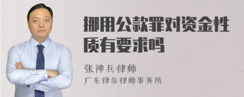 挪用公款罪对资金性质有要求吗