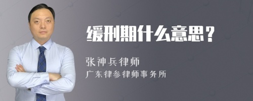 缓刑期什么意思？