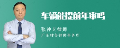 车辆能提前年审吗