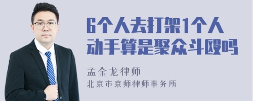 6个人去打架1个人动手算是聚众斗殴吗