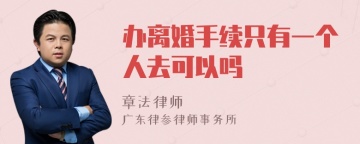 办离婚手续只有一个人去可以吗