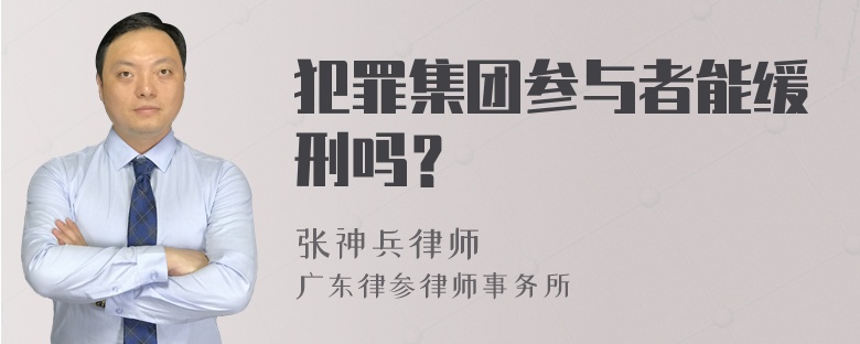 犯罪集团参与者能缓刑吗？