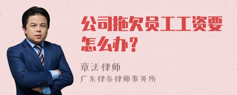 公司拖欠员工工资要怎么办？