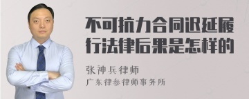 不可抗力合同迟延履行法律后果是怎样的