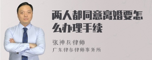 两人都同意离婚要怎么办理手续