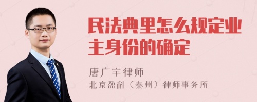 民法典里怎么规定业主身份的确定