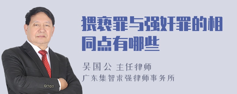 猥亵罪与强奸罪的相同点有哪些