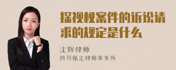 探视权案件的诉讼请求的规定是什么