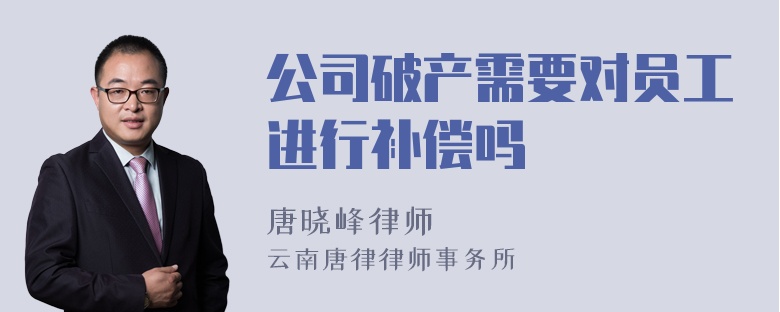 公司破产需要对员工进行补偿吗