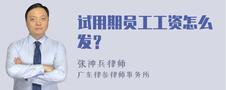 试用期员工工资怎么发？