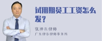 试用期员工工资怎么发？