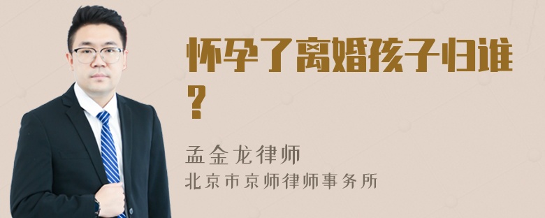 怀孕了离婚孩子归谁?