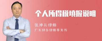 个人所得税填报说明