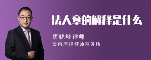 法人章的解释是什么