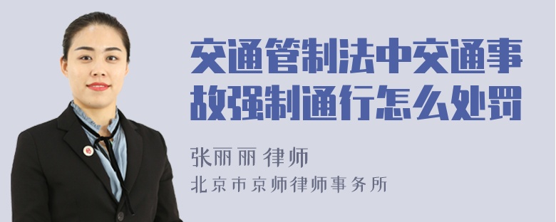 交通管制法中交通事故强制通行怎么处罚