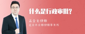 什么是行政审批?