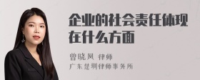 企业的社会责任体现在什么方面