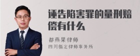 诬告陷害罪的量刑赔偿有什么