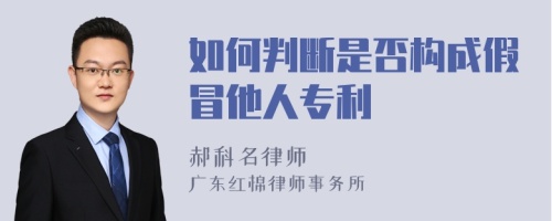 如何判断是否构成假冒他人专利