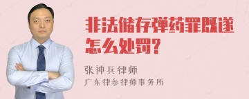 非法储存弹药罪既遂怎么处罚?