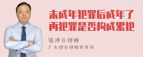 未成年犯罪后成年了再犯罪是否构成累犯