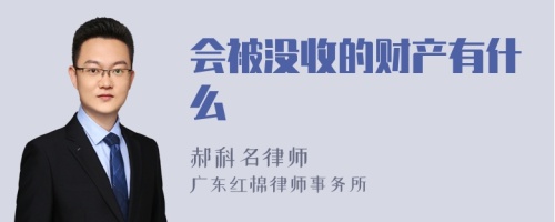 会被没收的财产有什么