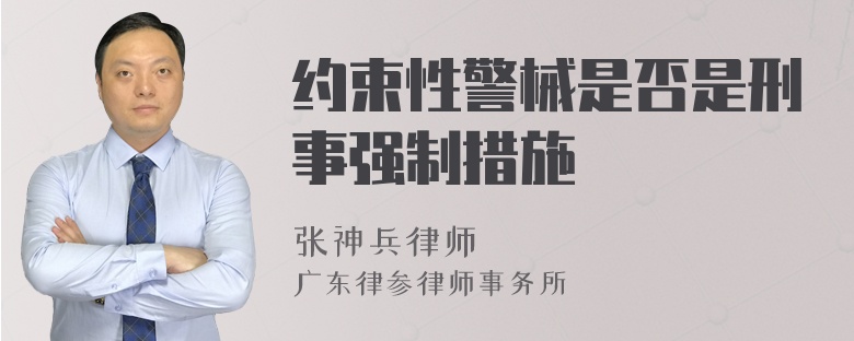 约束性警械是否是刑事强制措施