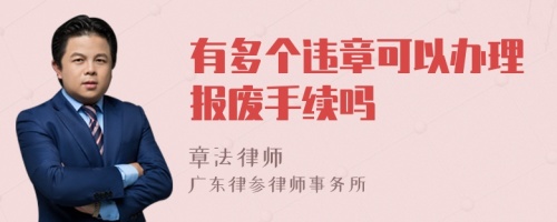 有多个违章可以办理报废手续吗