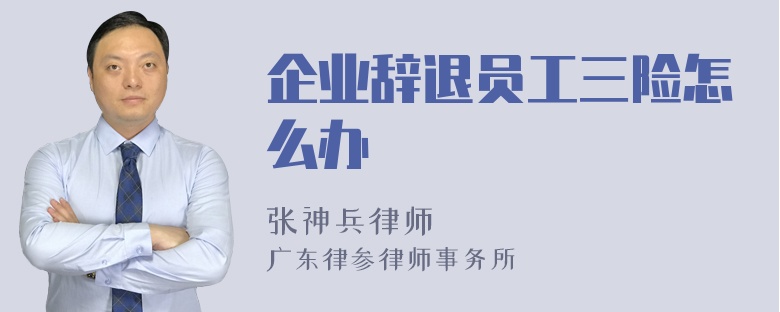 企业辞退员工三险怎么办