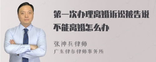 第一次办理离婚诉讼被告说不能离婚怎么办