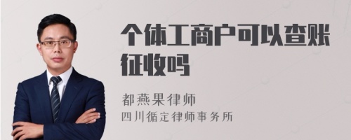 个体工商户可以查账征收吗