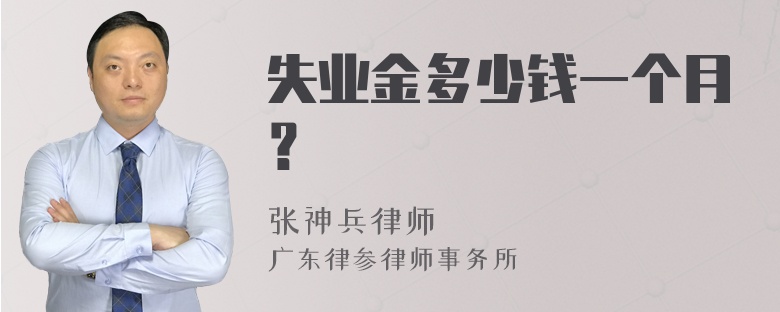 失业金多少钱一个月？