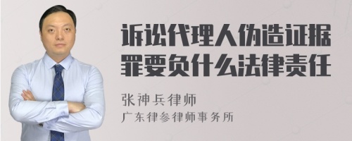 诉讼代理人伪造证据罪要负什么法律责任