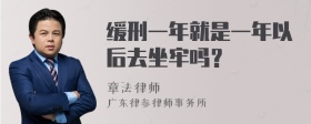 缓刑一年就是一年以后去坐牢吗？