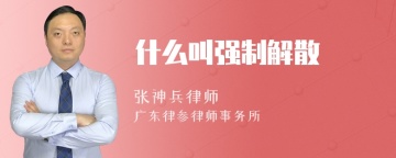 什么叫强制解散