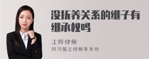 没抚养关系的继子有继承权吗