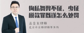 徇私舞弊不征、少征税款罪既遂怎么处罚