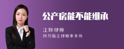 公产房能不能继承