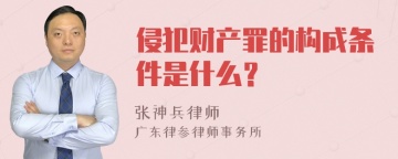 侵犯财产罪的构成条件是什么？