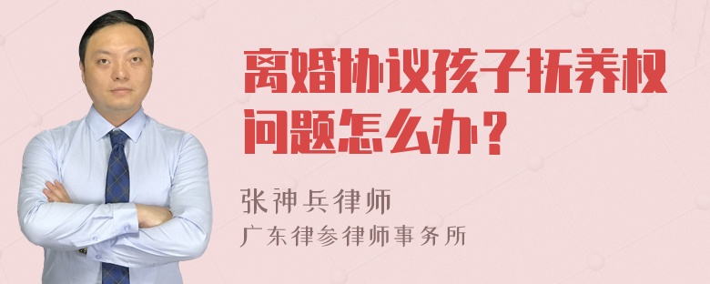 离婚协议孩子抚养权问题怎么办？