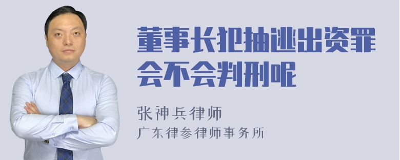 董事长犯抽逃出资罪会不会判刑呢