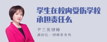 学生在校内受伤学校承担责任么