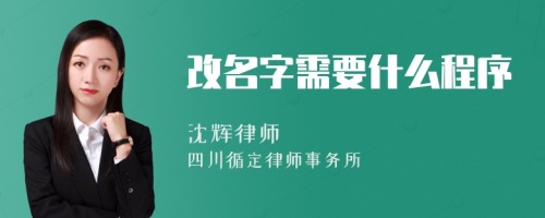 改名字需要什么程序