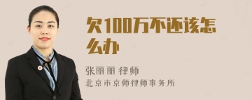 欠100万不还该怎么办