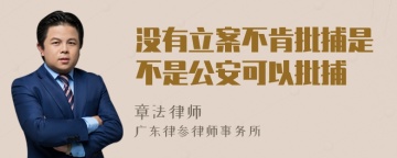 没有立案不肯批捕是不是公安可以批捕