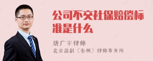 公司不交社保赔偿标准是什么