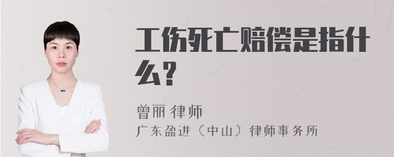 工伤死亡赔偿是指什么？